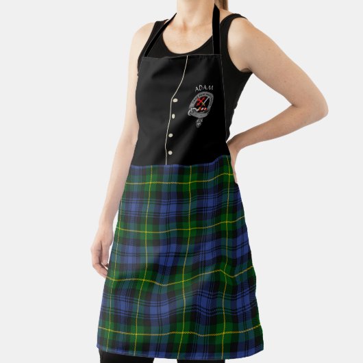 Tablier Adam Clan Badge & Tartan Kilt (Insitu)