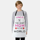 Tablier Adam la meilleure mère du monde blanc (Porté)