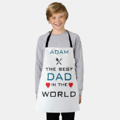 Tablier Adam le meilleur papa du monde blanc (Porté)