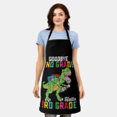 Tablier Adieu 2e année Bonjour 3e année T Rex Dinosaur (Porté)