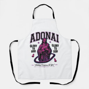 Tablier Adonai Gloire à Dieu Vintage Christian Vector Desi