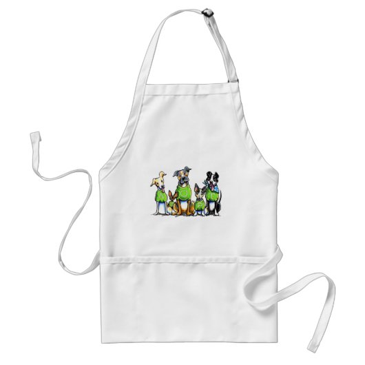 Tablier Adopter des chiens d'abri Tee - shirts verts pense (Devant)