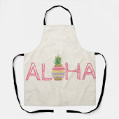 Tablier Adorable Aloha Hawaïen Rayé Ananas (Recto)