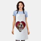 Tablier Adorable Beagle in Heart Shape Design (Porté)