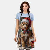 Tablier Adorable Bernedoodle Dog Cozy Knitted Santa Hat (Porté)