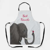 Tablier Adorable Éléphant Et Mignonne Ladybug (Recto)