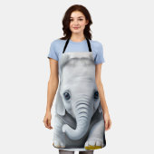 Tablier adorable Grey Baby Elephant (Porté)