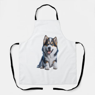 Tablier Adorable HD Alaskan Malamute Portrait Chiot - Embr