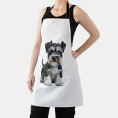 Tablier Adorable HD miniature Schnauzer Portrait de chiot  (Insitu)