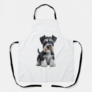 Tablier Adorable HD miniature Schnauzer Portrait de chiot 