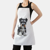 Tablier Adorable HD miniature Schnauzer Portrait de chiot  (Insitu)
