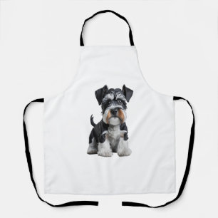 Tablier Adorable HD miniature Schnauzer Portrait de chiot
