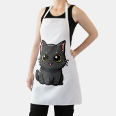 Tablier Adorable Kawaii Chat Noir (Insitu)
