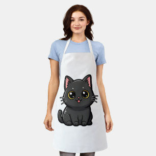 Tablier Adorable Kawaii Chat Noir
