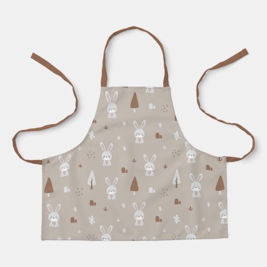 Tablier Adorable Lapin Enfants Motif Apron (Recto)