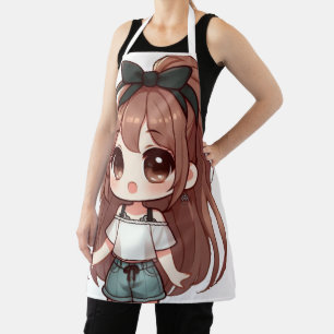 Tablier Adorable mignonne fille de dessin