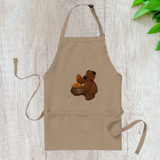 Tablier Adorable Ours d'amour du miel avec Pot de miel