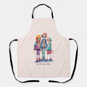 Tablier Adorable Pastel Zombie Trio - Joli Halloween