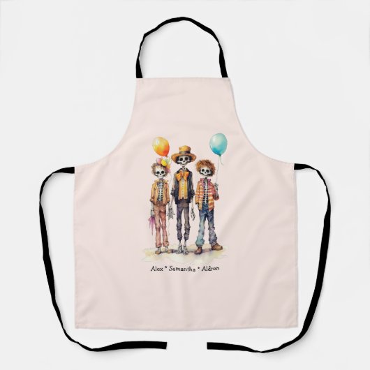Tablier Adorable Pastel Zombie Trio - Jolie Halloween (2) (Recto)