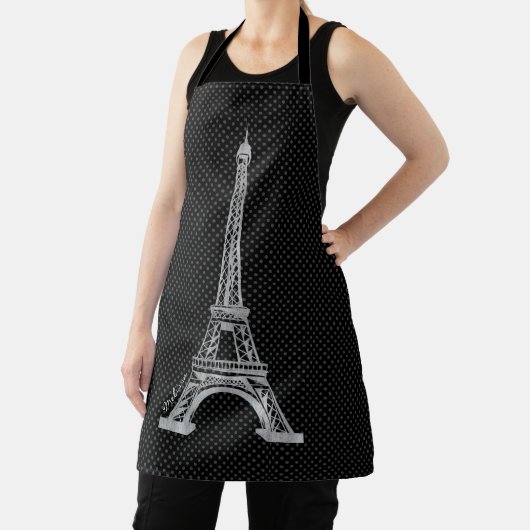 Tablier Adorable Tour Eiffel en argent (Insitu)