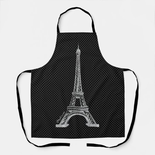 Tablier Adorable Tour Eiffel en argent (Recto)