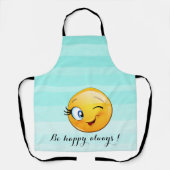 Tablier Adorable Winking Emoji Face-Be heureux toujours (Recto)