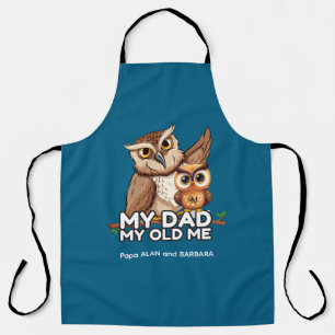 Tablier Adulte Apron : Mon Papa Mon Vieux Moi (bleu)