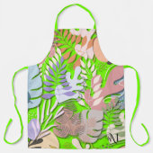 Tablier Adulte : Feuilles Abstraits (vert) (Recto)