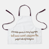 Tablier Aéron De Citation De Chocolat - La Note Parfaite (Recto)