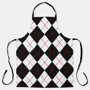 Tablier Aéroport d'allumage du Jacquard noir et blanc