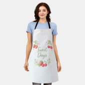 Tablier Aesthetic Strawberry & Cherry Apron (Porté)