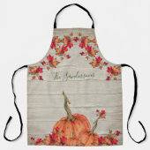 Tablier Affaire Leaves de Rustic Wood Autumn Orange Pumkin (Recto)