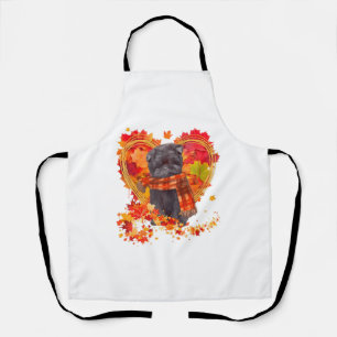 Tablier Affenpinscher Au Coeur Fait De Feuilles D'Automne