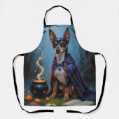 Tablier Affenpinscher Chien Whimsical Halloween Peinture (Recto)
