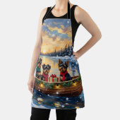 Tablier Affenpinscher Dog Christmas Boat Holiday (Insitu)