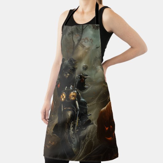 Tablier Affenpinscher équitation moto Halloween effrayant (Insitu)