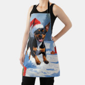 Tablier Affenpinscher Festive de Noël Scène de neige (Insitu)