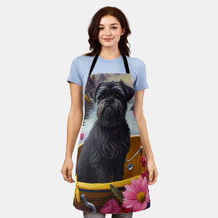 Tablier Affenpinscher sur une pagaie : Une aventure pittor