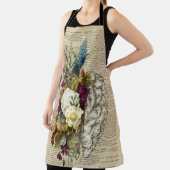 Tablier affiche d'anatomie du cerveau floral médical (Insitu)