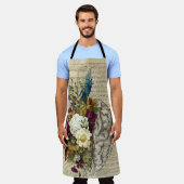 Tablier affiche d'anatomie du cerveau floral médical (Porté)