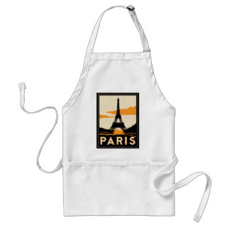Tablier affiche de voyage d'art déco de Paris rétro