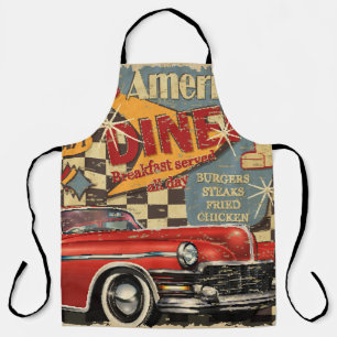 Tablier affiche vintage American Diner : style rétro