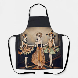 Tablier Affiche vintage Halloween Art Déco Flapper Année