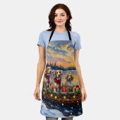 Tablier Afghan Hound Christmas Boat Holiday (Porté)