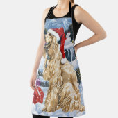 Tablier Afghan Hound Dog Winter Wonderland Noël Joie (Insitu)