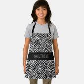 Tablier Africain Damask Subtil noir blanc Motif (Insitu)