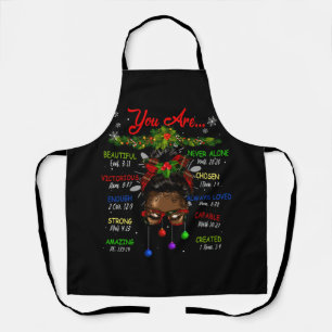 Tablier African American Black Girl God Say I Am Christmas