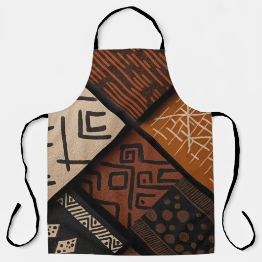 Tablier African culture designs on diagonal shapes (Recto)
