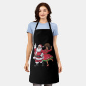 Tablier African Père Noël Mme Claus Dansant Noël américain (Porté)