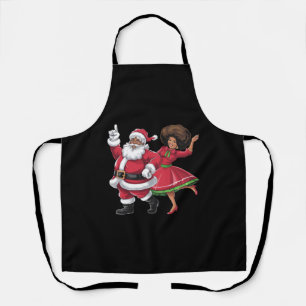 Tablier African Père Noël Mme Claus Dansant Noël américain